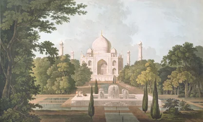 Il Taj Mahal, Agra, dal Giardino, pubblicato 1801